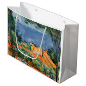 Paul Cezanne - L'Estaque mit roten Dächern Große Geschenktüte (Vorderseite Schrägansicht)