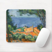 Paul Cezanne - L'Estaque mit roten Dächern Mousepad (Mit Mouse)
