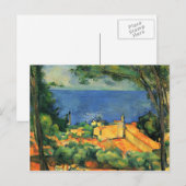 Paul Cezanne- L'Estaque mit roten Roofs Postkarte (Vorne/Hinten)