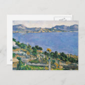 Paul Cezanne | L'Estaque, View of the Bay of Marse Postkarte (Vorne/Hinten)