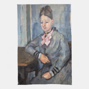 Paul Cezanne - Madame Cezanne, auf einen Tisch ges Geschirrtuch