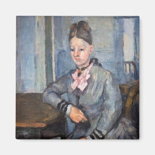 Paul Cezanne - Madame Cezanne, auf einen Tisch ges Magnet
