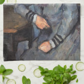 Paul Cezanne - Madame Cezanne Leaning an einem Tis Geschirrtuch (Gefaltet)