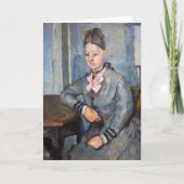 Paul Cezanne - Madame Cezanne Leaning an einem Tis Karte (Vorderseite)