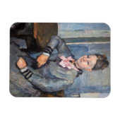 Paul Cezanne - Madame Cezanne Leaning an einem Tis Magnet (Horizontal)