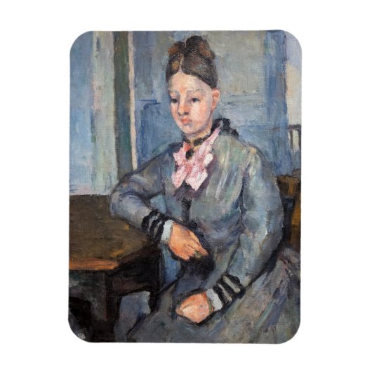 Paul Cezanne - Madame Cezanne Leaning an einem Tis Magnet (Vertikal)