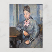 Paul Cezanne - Madame Cezanne Leaning an einem Tis Postkarte (Vorderseite)