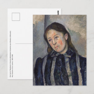 Paul Cezanne - Madame Cezanne mit gelöstem Haar Postkarte