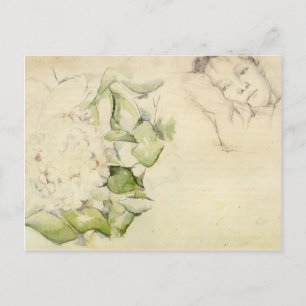 Paul Cezanne - Madame Cezanne mit Hortensias Postkarte