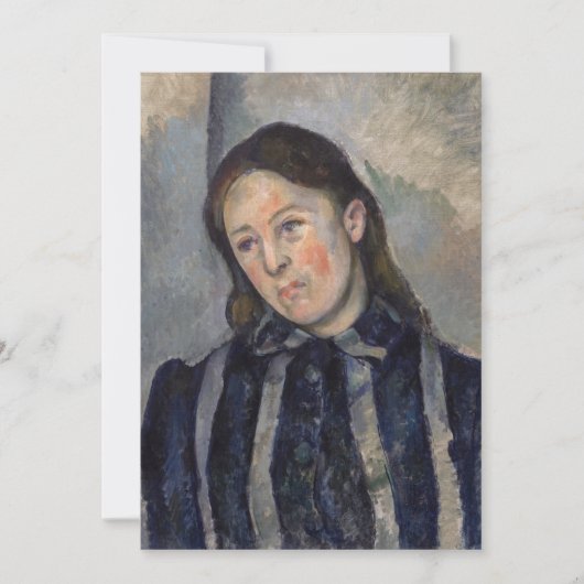 Paul Cezanne - Madame Cezanne mit Loosened Hair Einladung (Vorderseite)