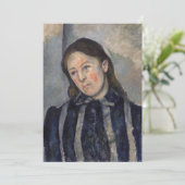Paul Cezanne - Madame Cezanne mit Loosened Hair Einladung (Stehend Vorderseite)