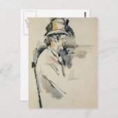 Paul Cezanne - Mann mit einer Pipe Postkarte (Vorne/Hinten)