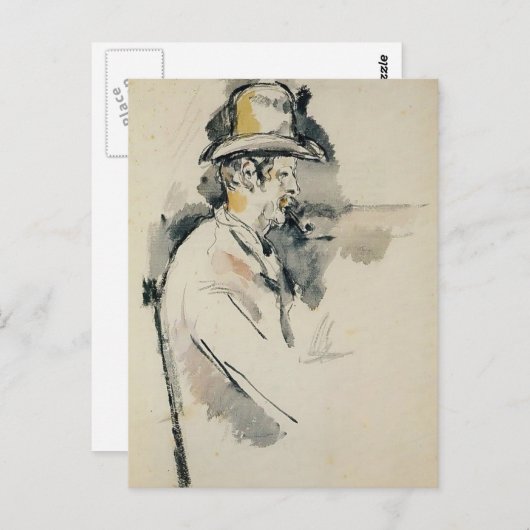 Paul Cezanne - Mann mit einer Pipe Postkarte (Vorne/Hinten)