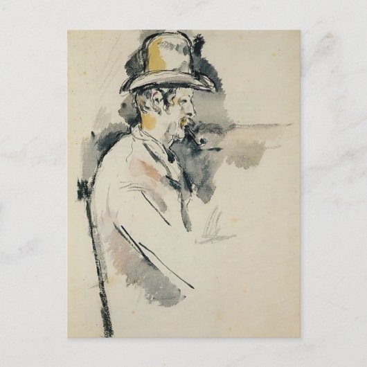 Paul Cezanne - Mann mit einer Pipe Postkarte (Vorderseite)