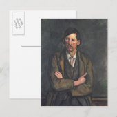 Paul Cezanne | Mann mit Überwaffen, c.1899 Postkarte (Vorne/Hinten)