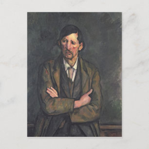 Paul Cezanne Mann mit Überwaffen, c.1899 Postkarte