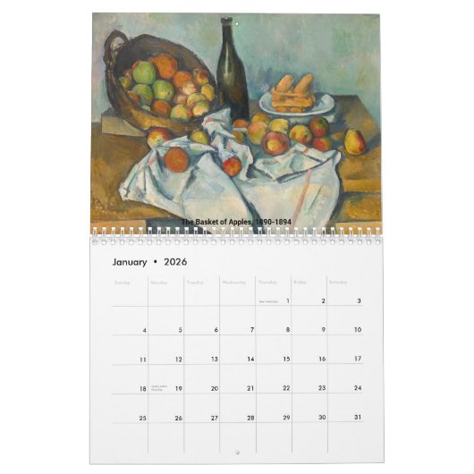 Paul Cezanne Masterpiece Selection Kalender (Jan 2026)