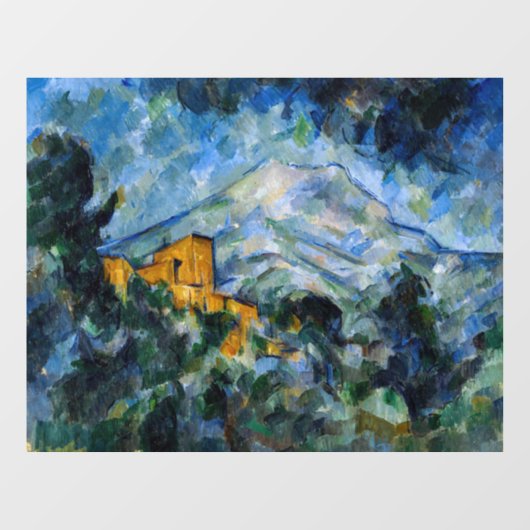 Paul Cezanne - Mont Saint-Victoire & Chateau Noir Fensteraufkleber (Blatt)