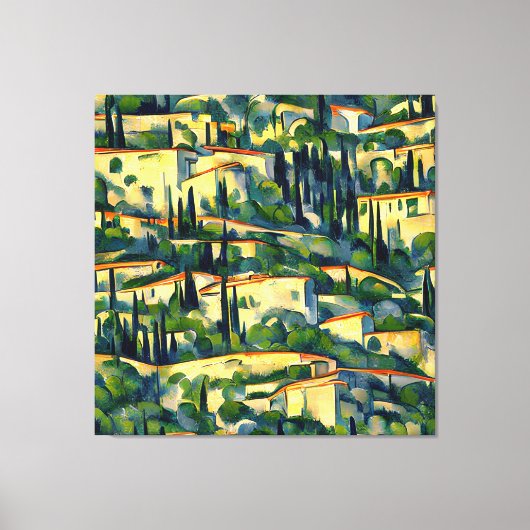 Paul Cézanne - Mont Sainte-Victoire 1887 Style Art Leinwanddruck (Vorderseite)