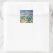 Paul Cezanne | Mont Sainte-Victoire, 1900 Quadratischer Aufkleber (Tasche)
