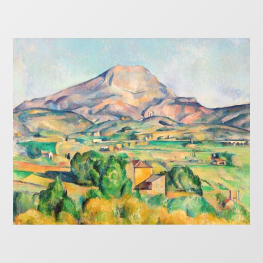 Paul Cezanne - Mont Sainte-Victoire Fensteraufkleber (Blatt)