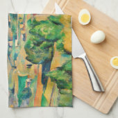 Paul Cezanne - Mont Sainte-Victoire Geschirrtuch (Viertel Falte)