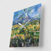 Paul Cezanne - Mont Sainte-Victoire Quadratische Wanduhr (Winkel)
