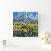 Paul Cezanne - Mont Sainte-Victoire Quadratische Wanduhr (Zuhause)