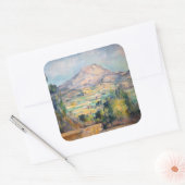 Paul Cezanne - Mont Sainte-Victoire Quadratischer Aufkleber (Umschlag)