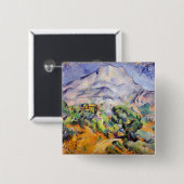 Paul Cezanne - Mont Sainte-Victoire, Tholonet Road Button (Vorne & Hinten)