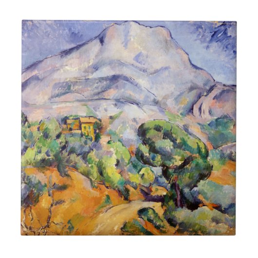 Paul Cezanne - Mont Sainte-Victoire, Tholonet Road Fliese (Vorderseite)