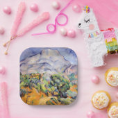 Paul Cezanne - Mont Sainte-Victoire, Tholonet Road Pappteller (Party)