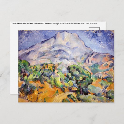 Paul Cezanne - Mont Sainte-Victoire, Tholonet Road Postkarte (Vorne/Hinten)