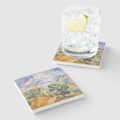 Paul Cezanne - Mont Sainte-Victoire, Tholonet Road Steinuntersetzer (Seitenansicht)