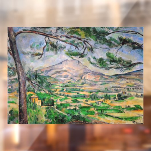 Paul Cezanne - Mont Sainte-Victoire und große Kief Fensteraufkleber (Blatt 2)