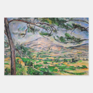 Paul Cezanne - Mont Sainte-Victoire und große Kief Geschenkpapier Set