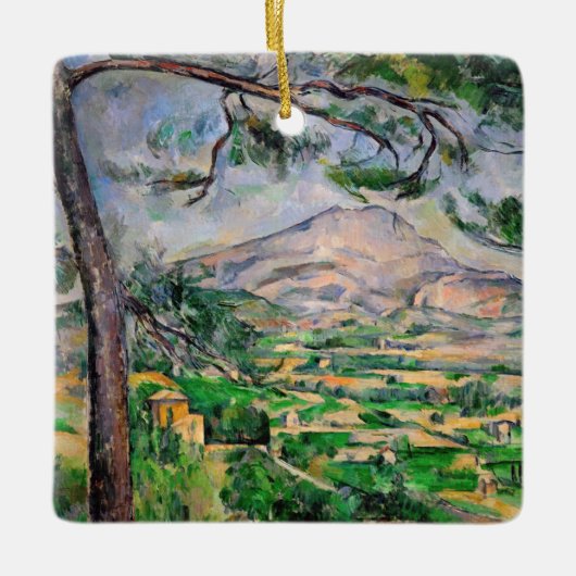 Paul Cezanne - Mont Sainte-Victoire und große Kief Keramikornament (Vorderseite)