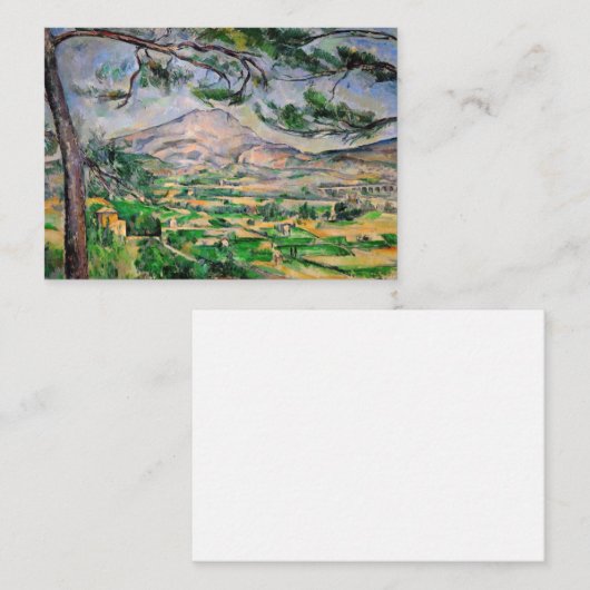 Paul Cezanne - Mont Sainte-Victoire und große Kief Mitteilungskarte (Vorne/Hinten)