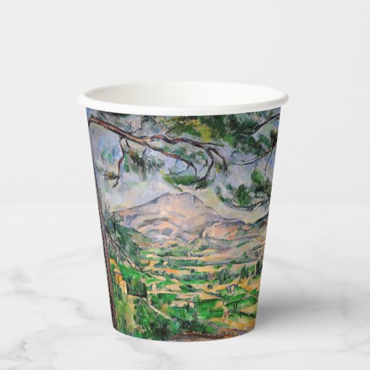 Paul Cezanne - Mont Sainte-Victoire und große Kief Pappbecher (Vorderseite)