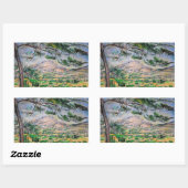 Paul Cezanne - Mont Sainte-Victoire und große Kief Rechteckiger Aufkleber (Blatt)