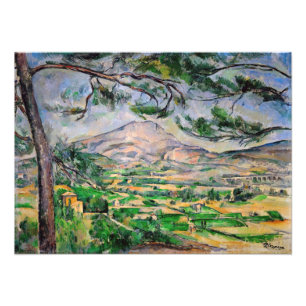 Paul Cezanne - Mont Sainte-Victoire und große Pini Fotodruck