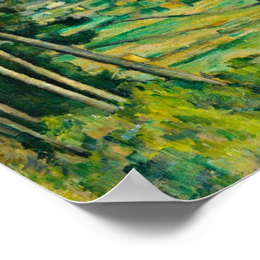 Paul Cezanne. Mont Sainte-Victoire und Viadukt Poster (Ecke)