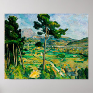 Paul Cezanne. Mont Sainte-Victoire und Viadukt Poster