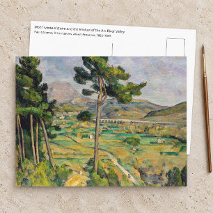 Paul Cezanne - Mont Sainte-Victoire und Viadukt Postkarte