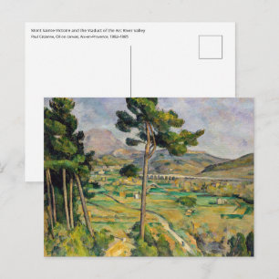Paul Cezanne - Mont Sainte-Victoire und Viadukt Postkarte