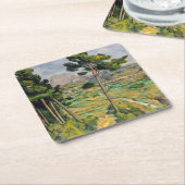Paul Cezanne - Mont Sainte-Victoire und Viadukt Rechteckiger Pappuntersetzer (angewinkelt)
