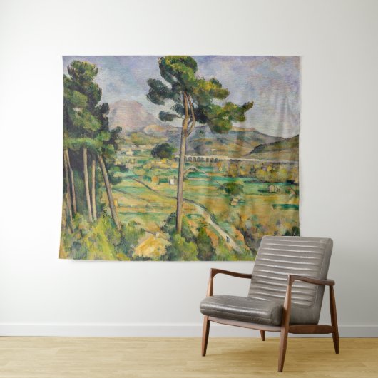 Paul Cezanne - Mont Sainte-Victoire und Viadukt Wandteppich (Beispiel (Horizontal))