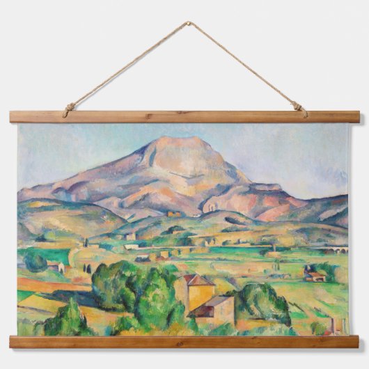 Paul Cezanne - Mont Sainte-Victoire Wandteppich Mit Holzrahmen (Vorne)