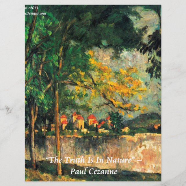 Paul Cezanne Nature Painting & Quote (Vorderseite)