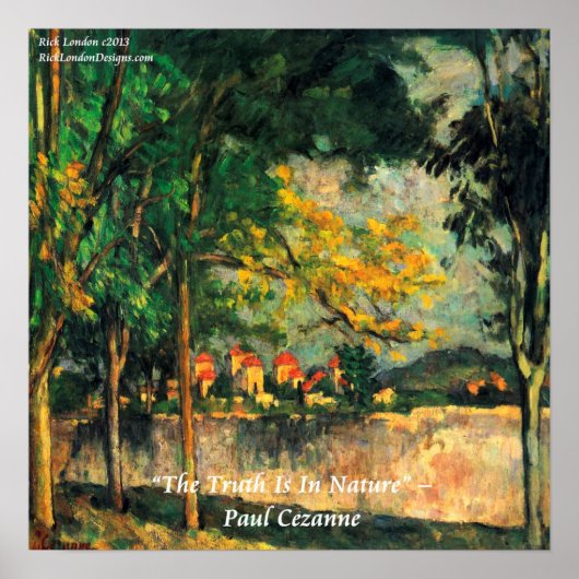 Paul Cezanne Nature Painting & Quote Poster (Vorne)